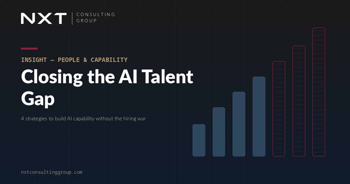 Closing the AI Talent Gap text with graph